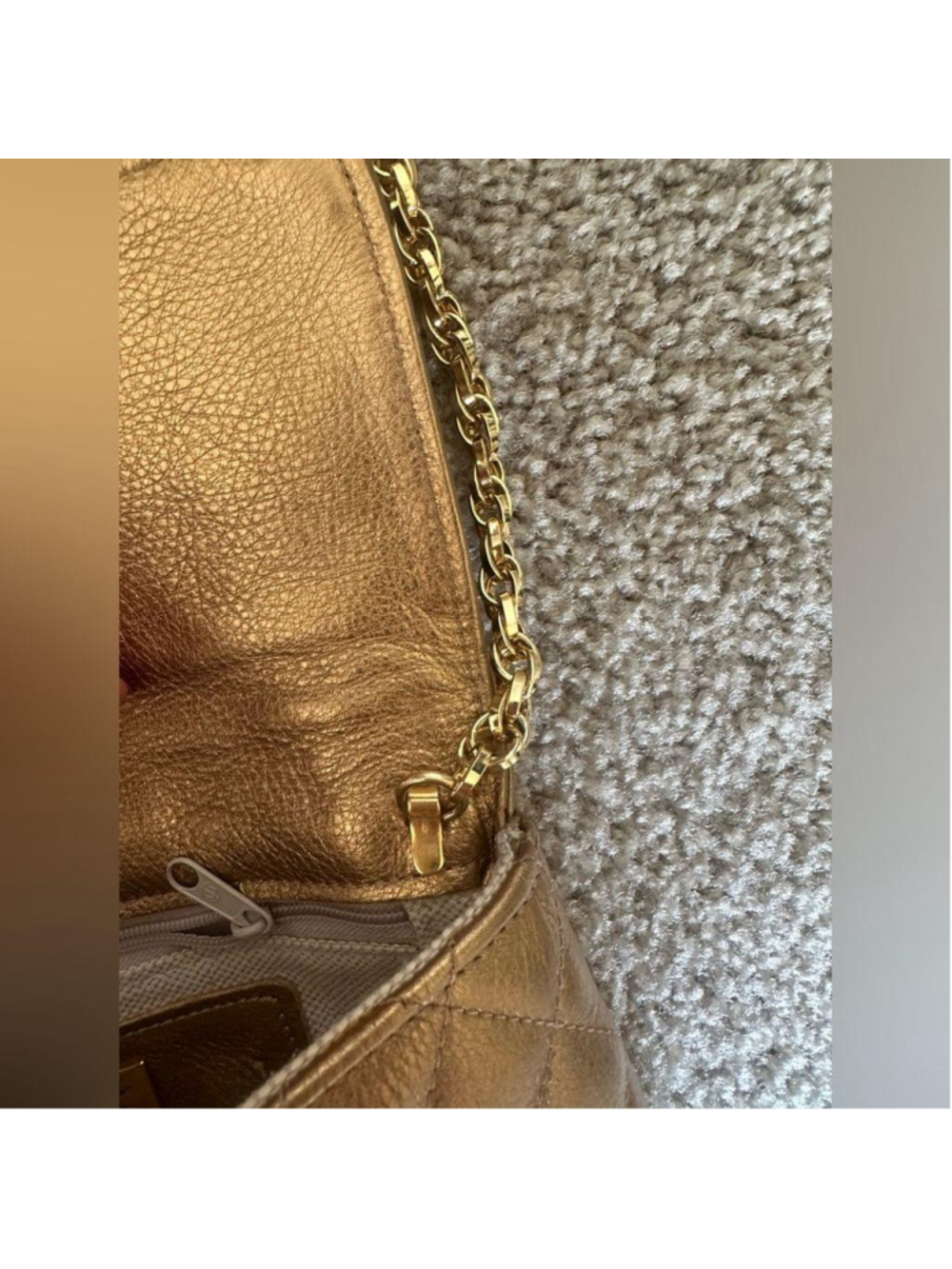 Lanzetti Italy Gold Chain Crossbody Purse - Picture 11 of 13